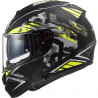 CASCO INTEGRALE LS2 FF397 VECTOR FT2 STENCIL BLACK H-V YELLO