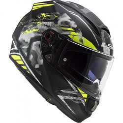 CASCO INTEGRALE LS2 FF397 VECTOR FT2 STENCIL BLACK H-V YELLO