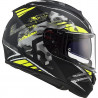 CASCO INTEGRALE LS2 FF397 VECTOR FT2 STENCIL BLACK H-V YELLO