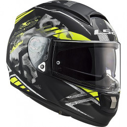 CASCO INTEGRALE LS2 FF397 VECTOR FT2 STENCIL BLACK H-V YELLO