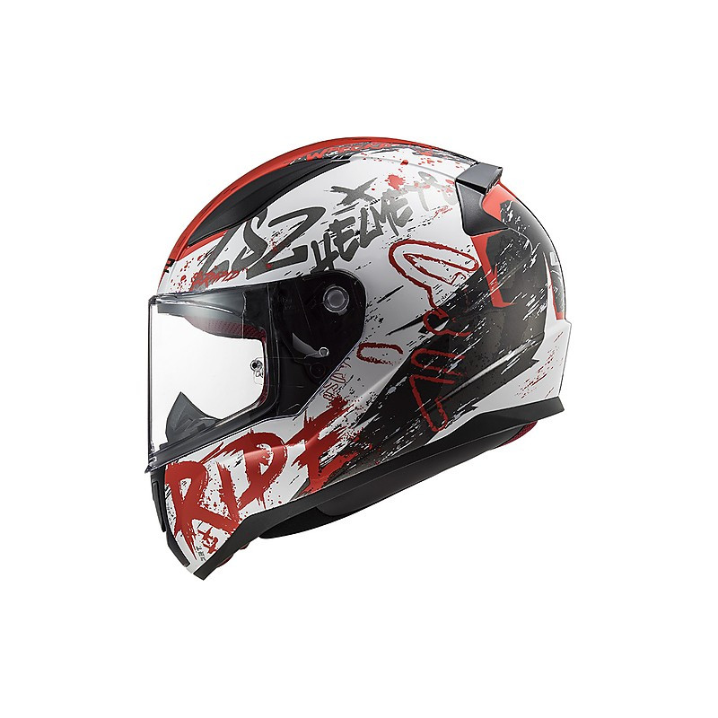 Casco Integrale LS2 FF353 Rapid Naughty Bianco Rosso - Due Ruote