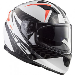 CASCO INTEGRALE LS2 FF320 STREAM EVO COMMANDER WHITE BLACK R Taglia Int XS