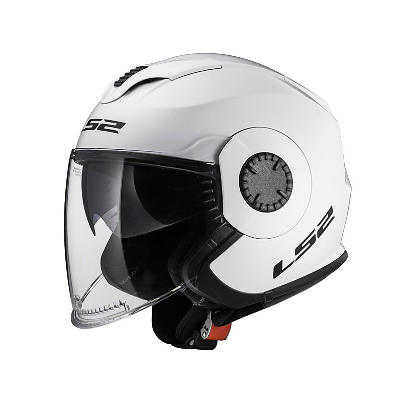 CASCO JET LS2 OF562 AIRFLOW GLOSS WHITE LONG Taglia Int S