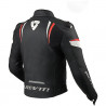 GIUBBOTTO MOTO IN PELLE GLIDE NERO ROSSO REV'IT