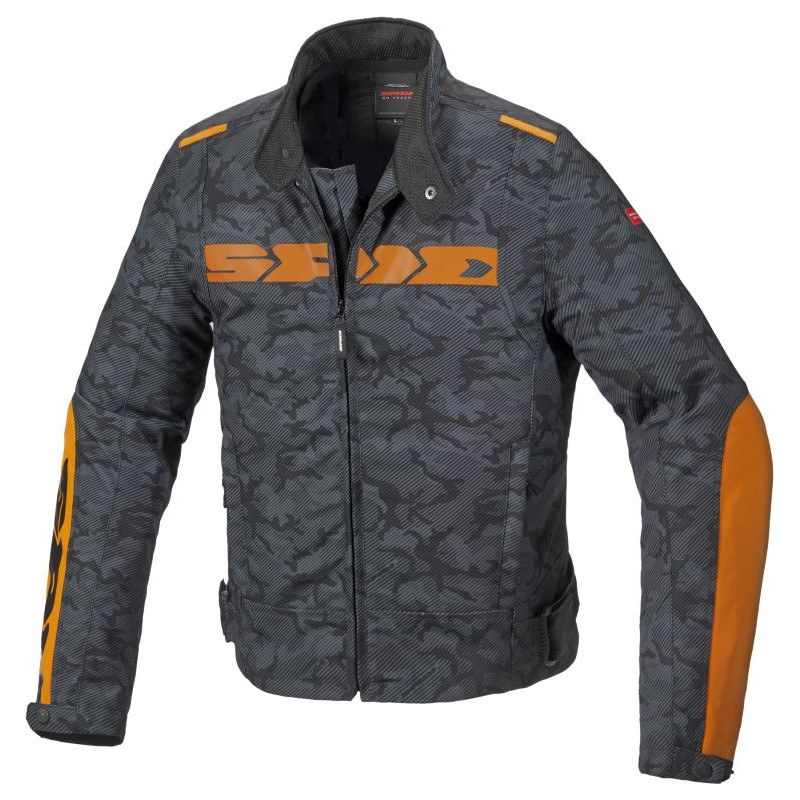 GIACCA IMPERMEABILE SOLAR H2OUT NERO CAMOUFLAGE | SPIDI