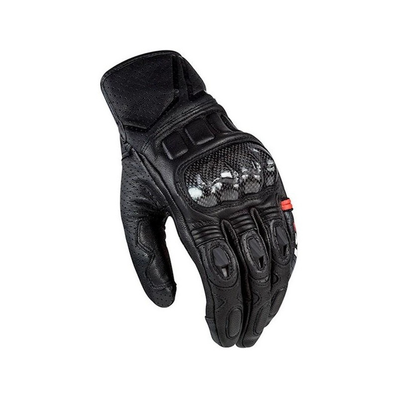 GUANTO MOTO LS2 SPARK MAN GLOVES BLACK LEATHER