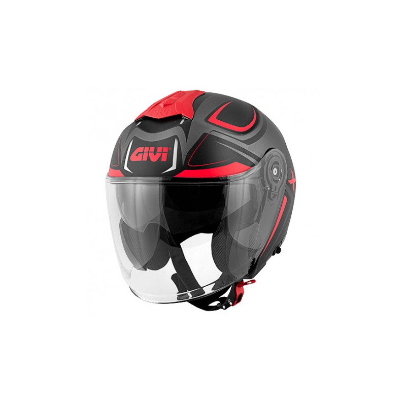 Casco Givi X Planet Hyper Titanio Rosso Fluo Taglia Int XXL