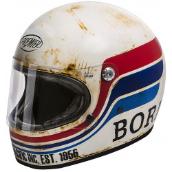 Casco Integrale Trophy Stile anni 70 BTR 8 Bm Bianco...