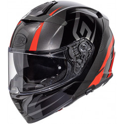 Casco Integrale In Fibra DEVIL GT17 Nero Rosso | PREMIER