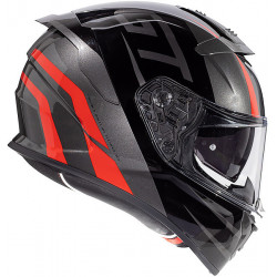 Casco Integrale In Fibra DEVIL GT17 Nero Rosso | PREMIER