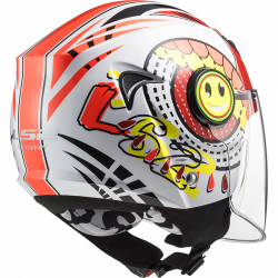 CASCO LS2 OF602 FUNNY SLUCH RED WHITE